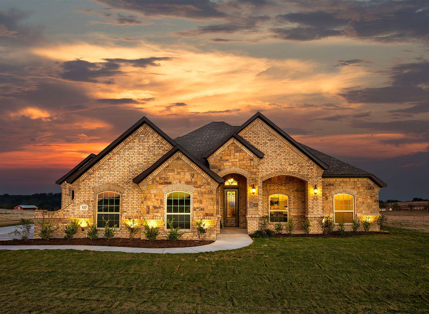 Two-story custom home with dimensional shingles, Ashlyn project